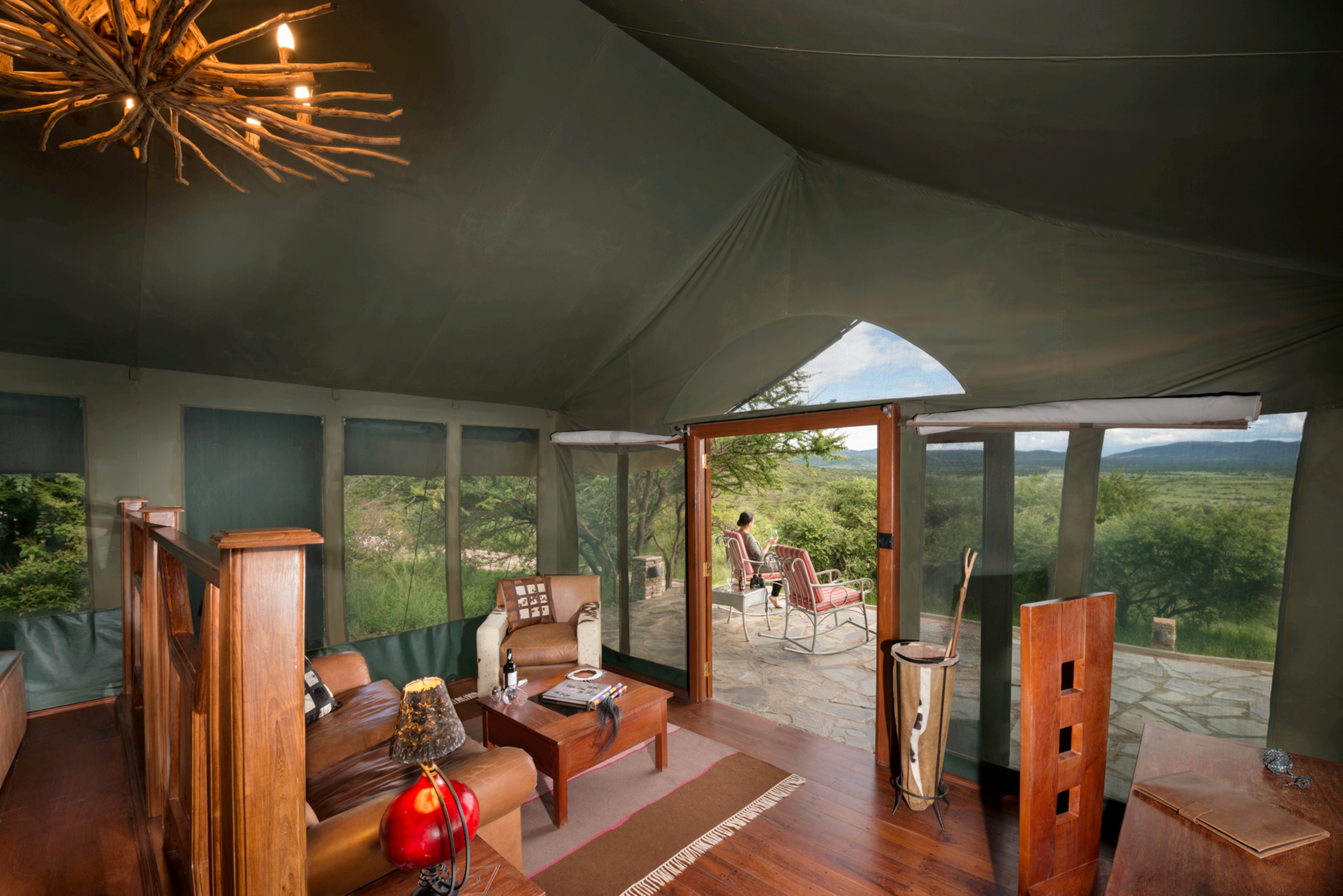 Large and well appointed guest sleeping tents